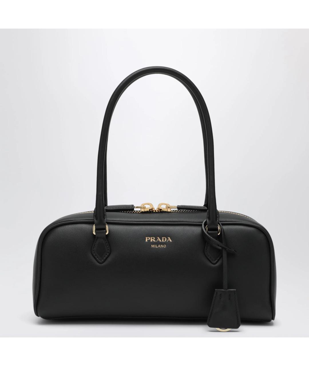 PRADA Черная кожаная сумка тоут, фото 3