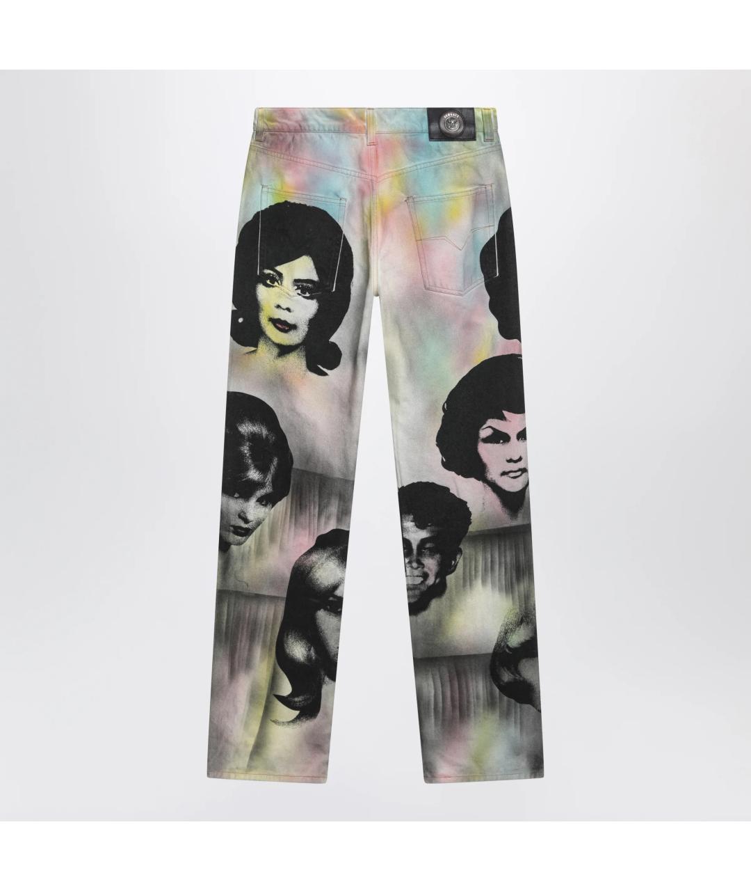 VERSACE Мульти деним повседневные брюки, фото 2