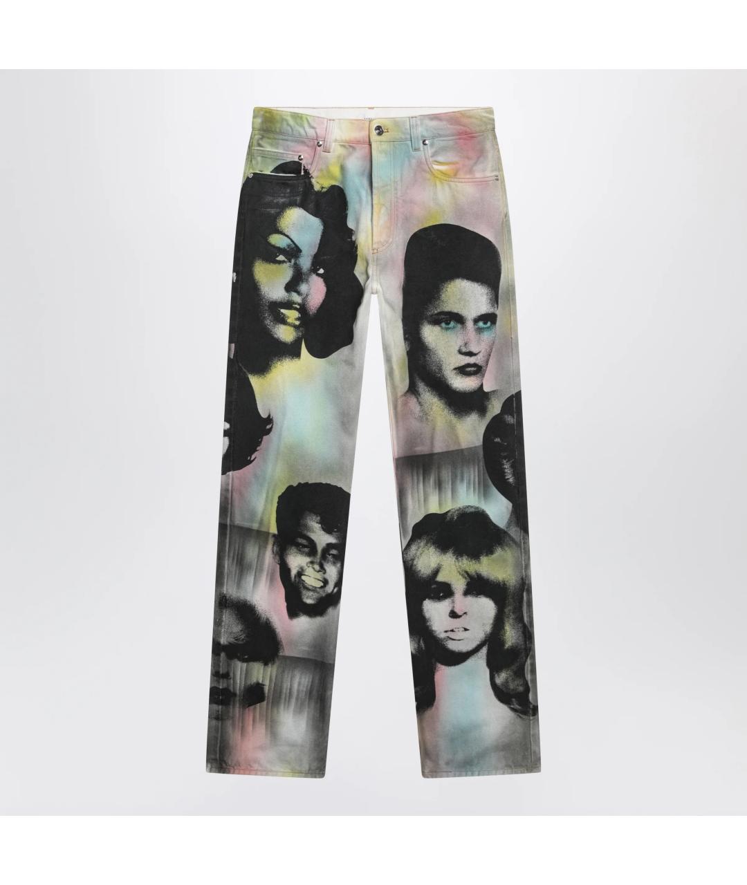 VERSACE Мульти деним повседневные брюки, фото 3