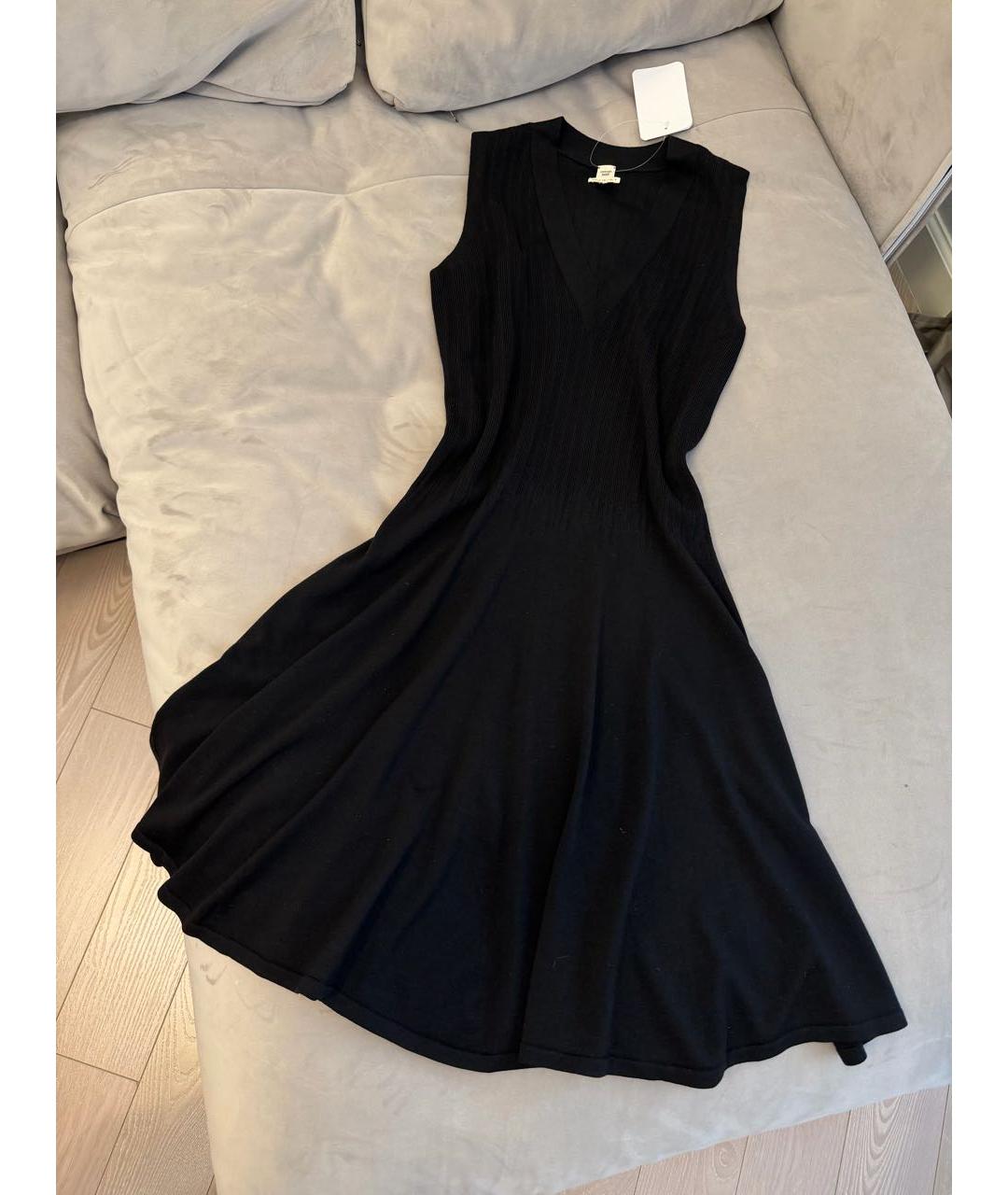 HERMES Черное шерстяное повседневное платье, фото 7