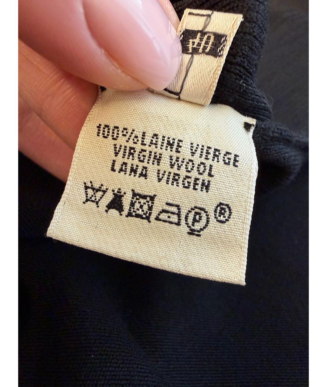 HERMES Черное шерстяное повседневное платье, фото 6