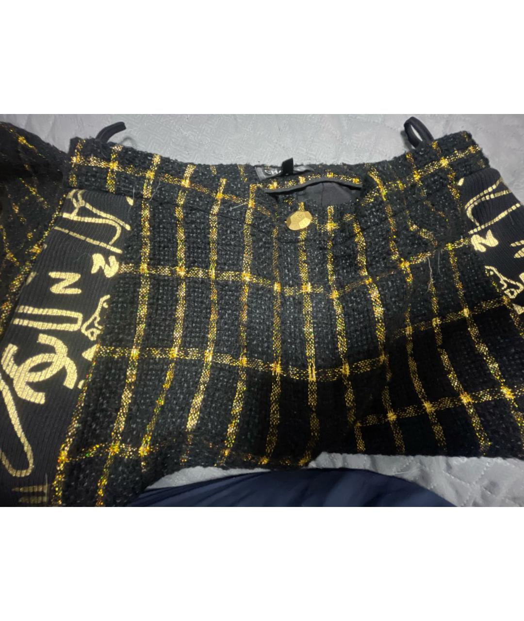 CHANEL Черные твидовые прямые брюки, фото 4