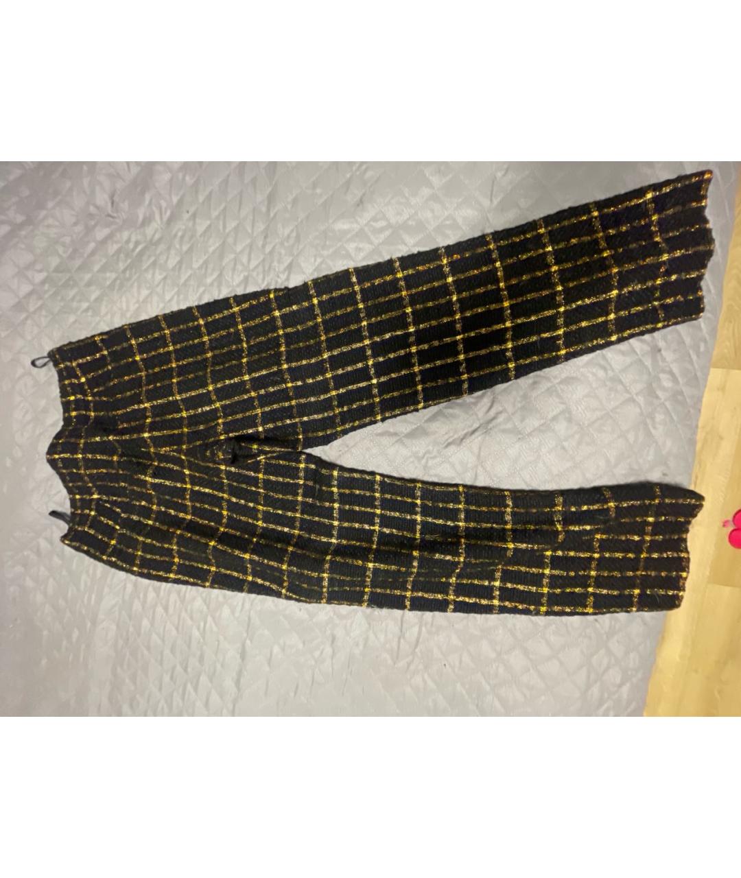 CHANEL Черные твидовые прямые брюки, фото 2