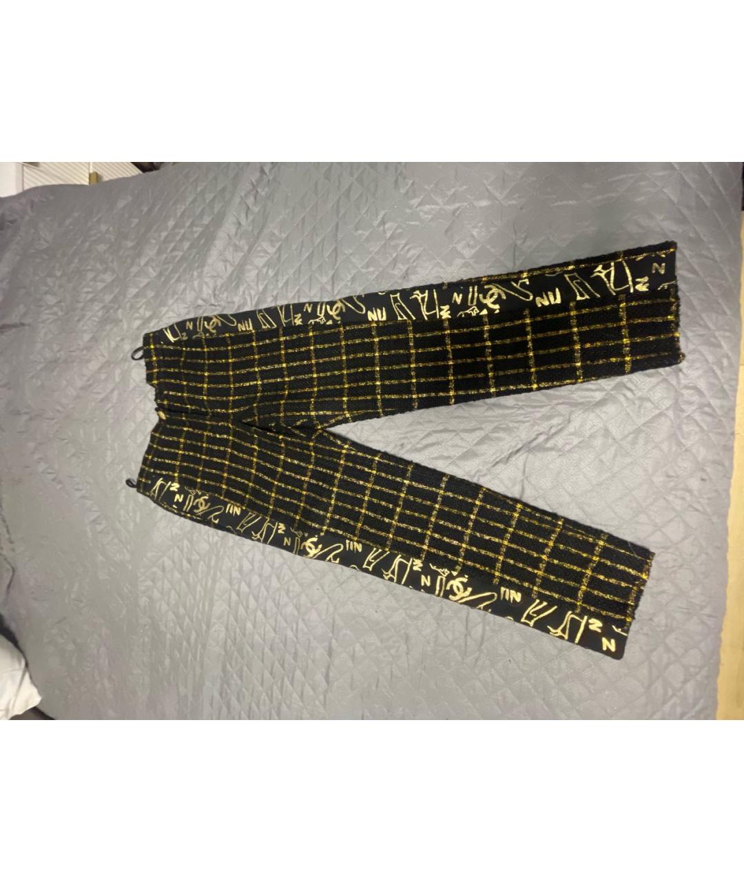 CHANEL Черные твидовые прямые брюки, фото 6