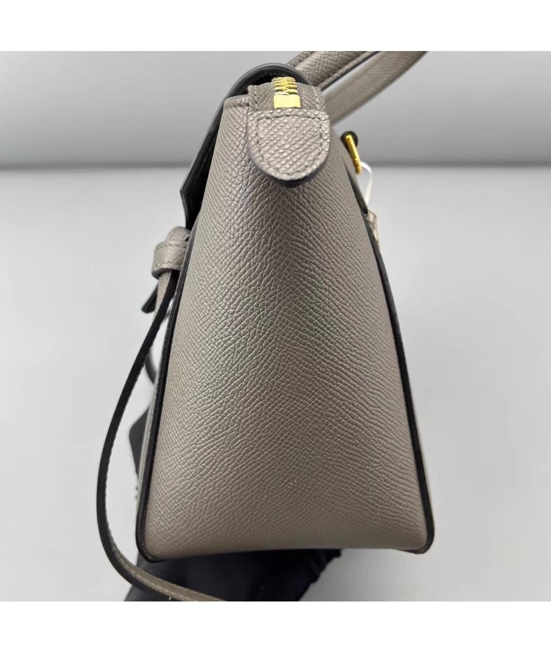 CELINE Антрацитовая кожаная сумка через плечо, фото 2