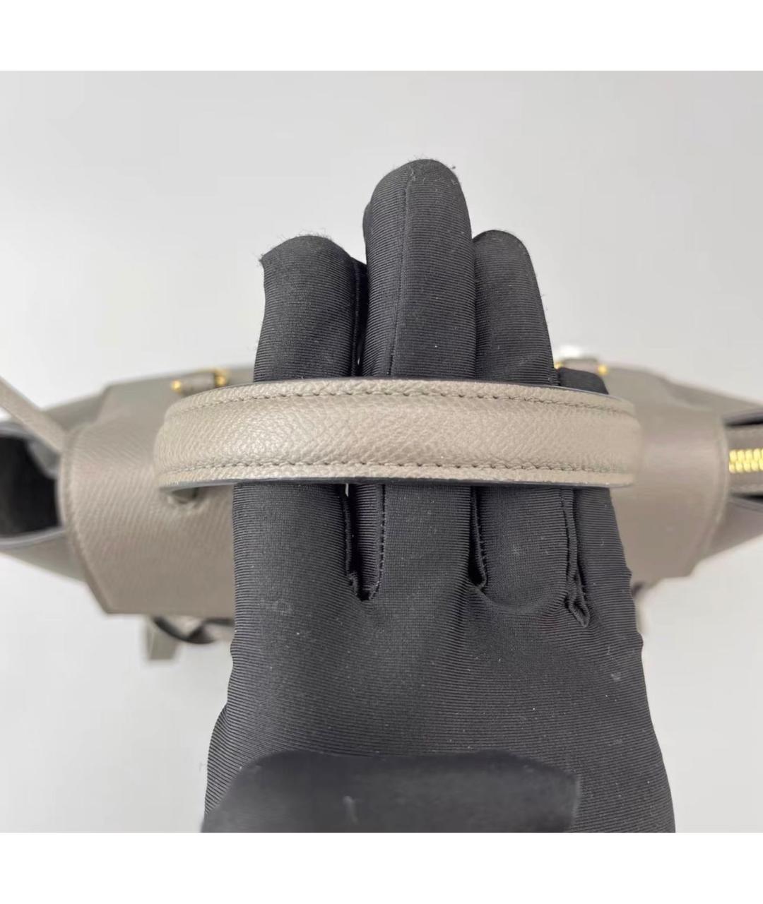 CELINE Антрацитовая кожаная сумка через плечо, фото 4