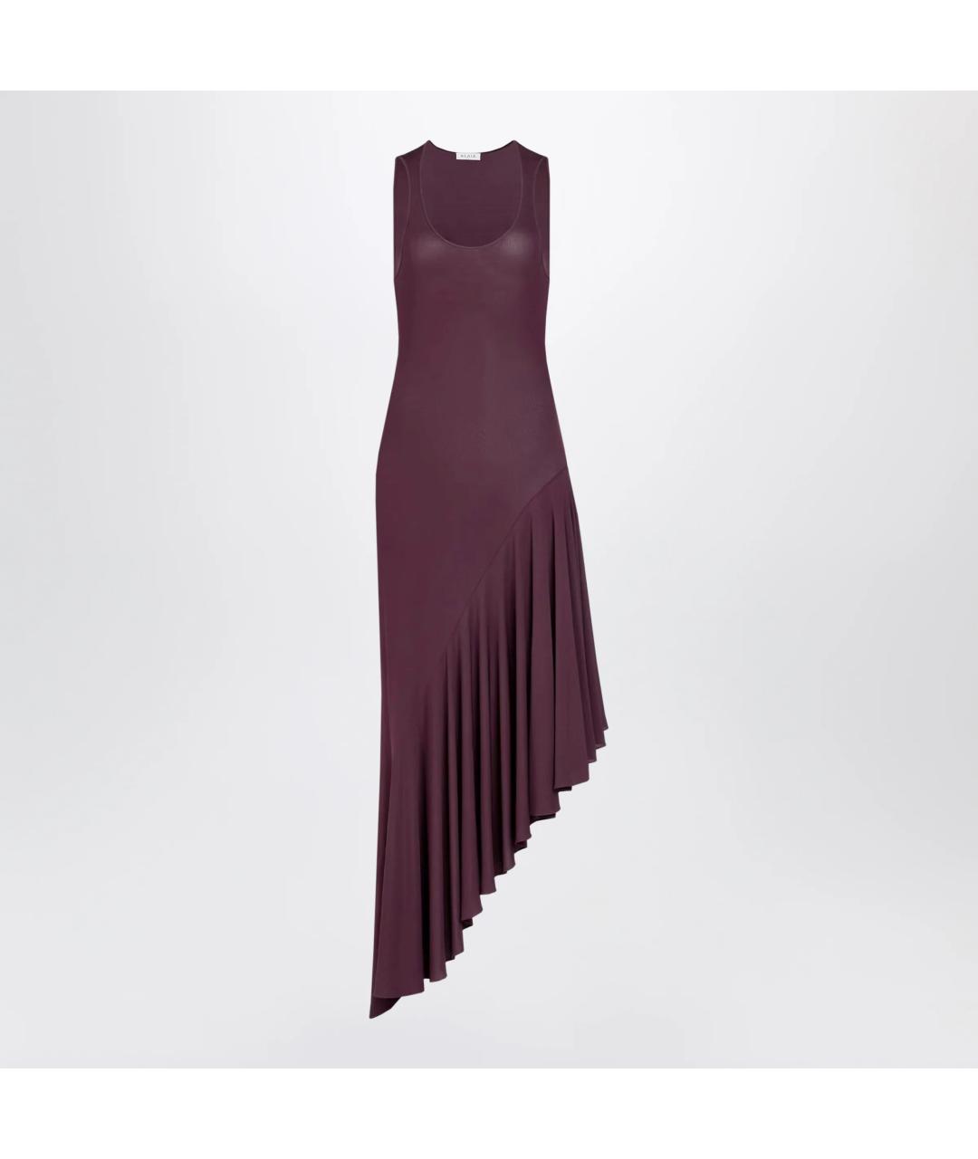 ALAIA Фиолетовое вискозное коктейльное платье, фото 3