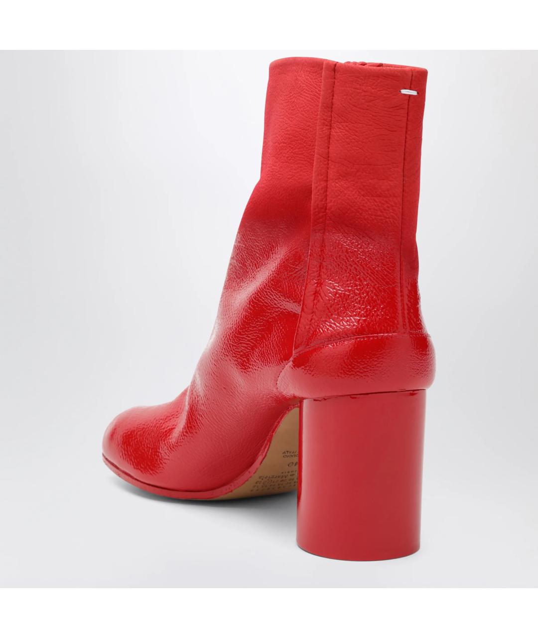 MAISON MARGIELA Красные кожаные ботильоны, фото 2