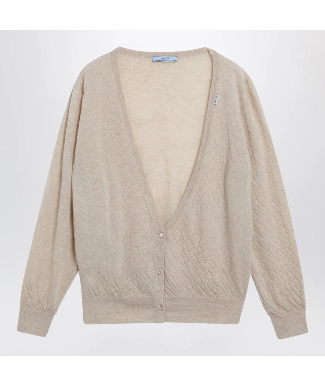 PRADA Бежевый кашемировый кардиган, фото 3