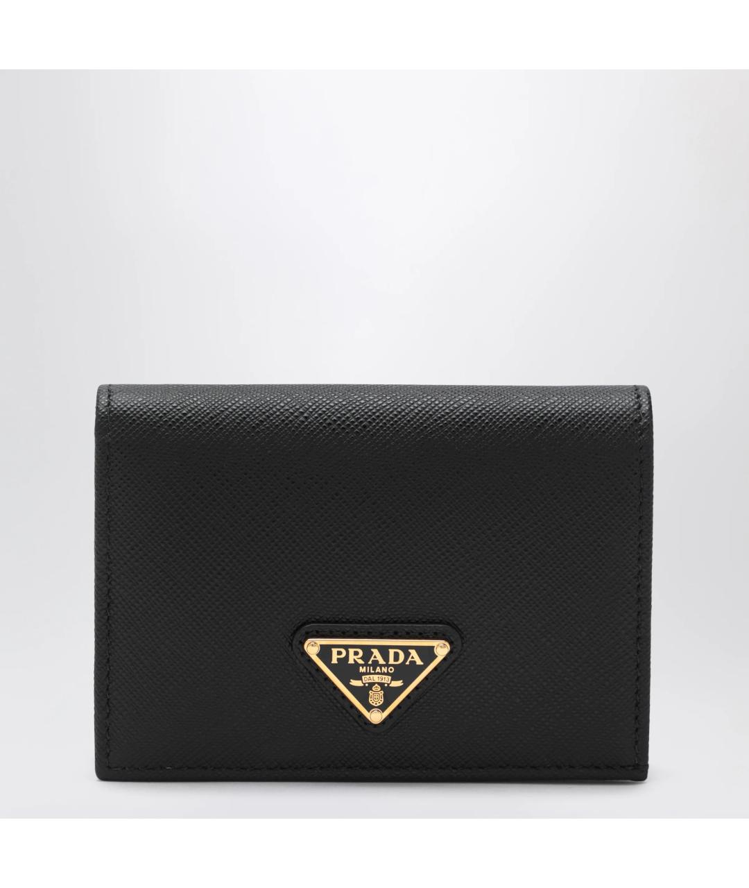 PRADA Черный кожаный кошелек, фото 3
