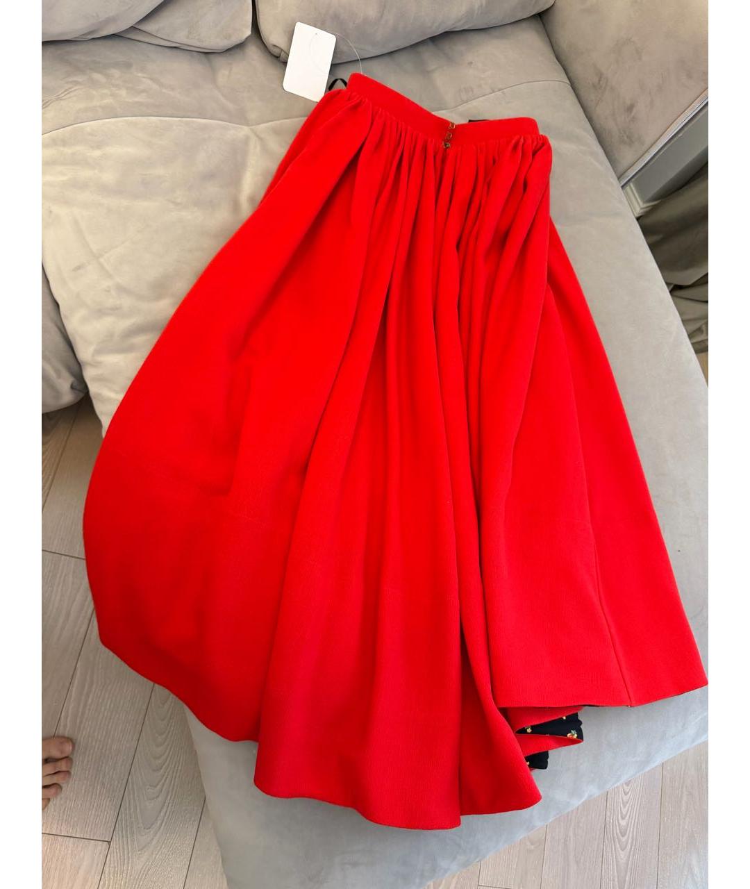ULYANA SERGEENKO Красная шерстяная юбка макси, фото 7