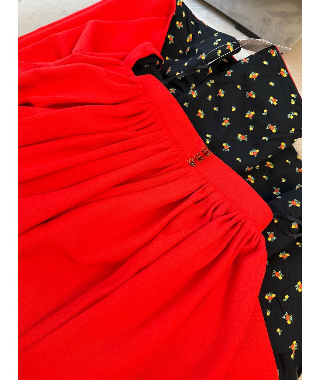 ULYANA SERGEENKO Красная шерстяная юбка макси, фото 6