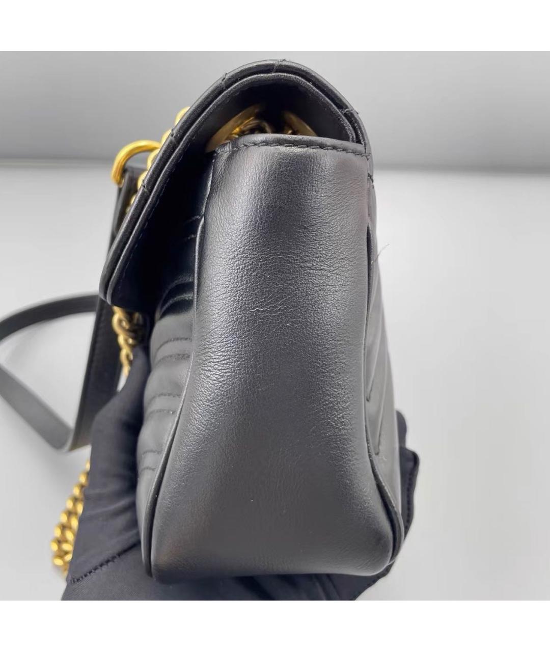 GUCCI Черная кожаная сумка через плечо, фото 3