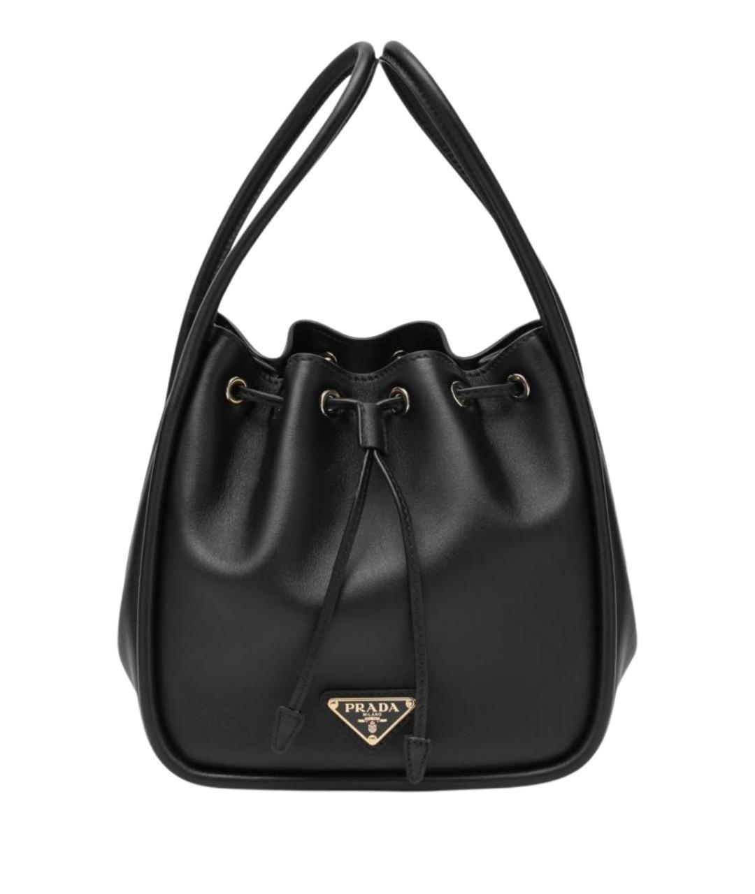 PRADA Черная кожаная сумка тоут, фото 1