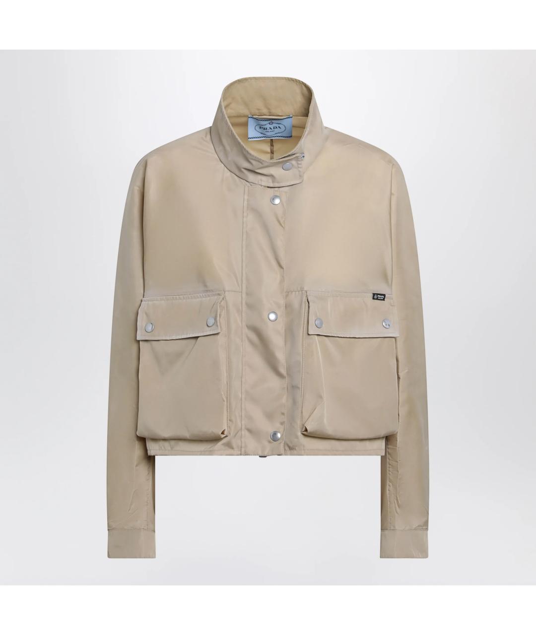 PRADA Бежевая полиамидовая куртка, фото 3