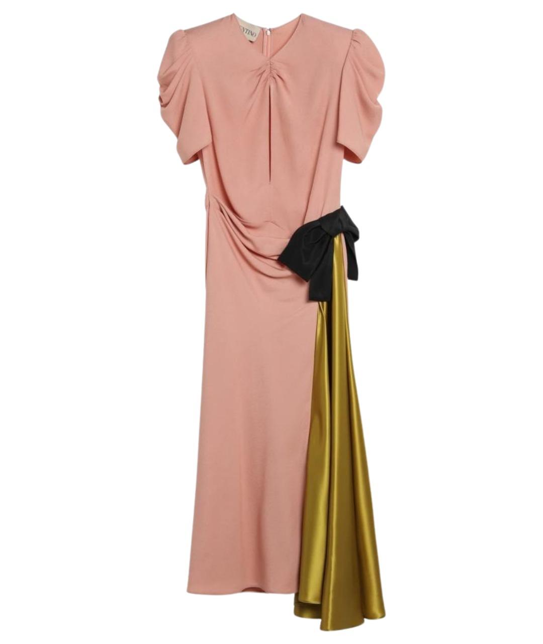 VALENTINO Розовое вискозное коктейльное платье, фото 1