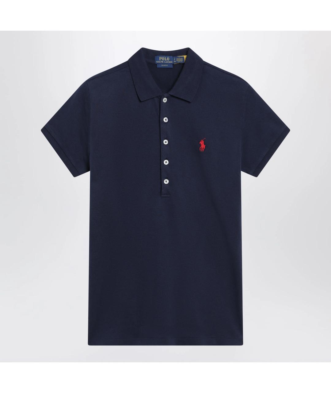 POLO RALPH LAUREN Синяя хлопковая футболка, фото 3