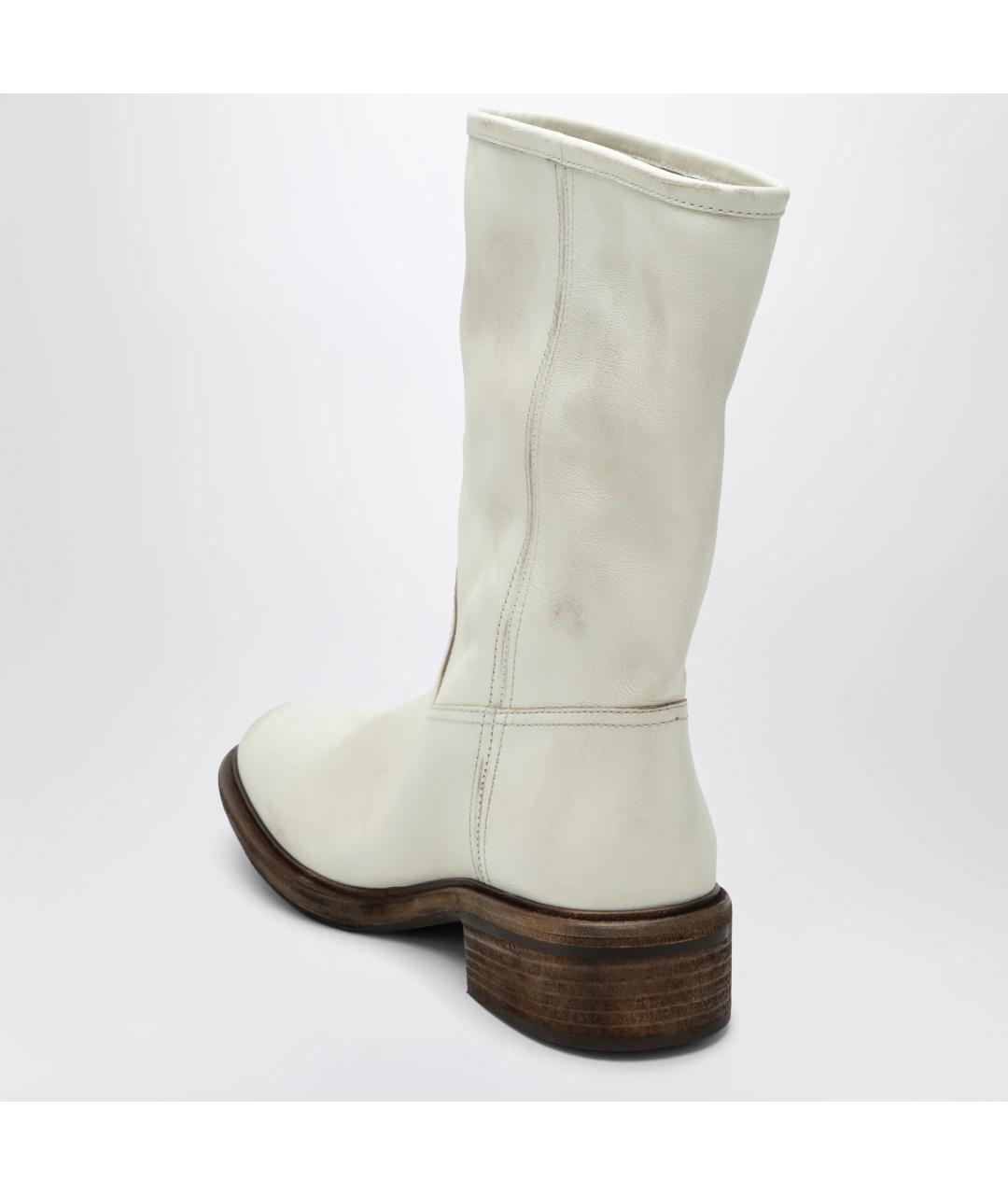 PRADA Белые кожаные сапоги, фото 2