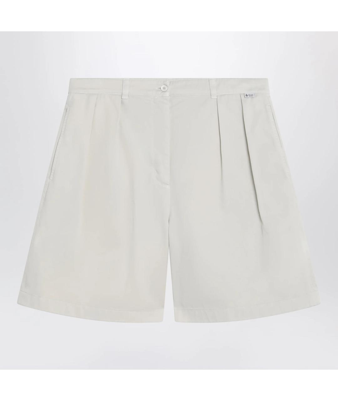 PRADA Белые хлопковые шорты, фото 3