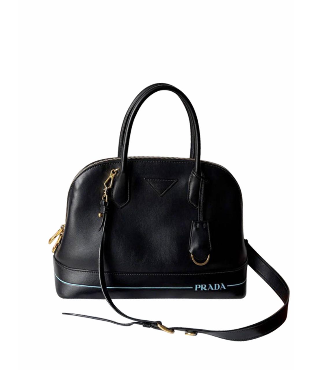 PRADA Черная кожаная сумка через плечо, фото 1