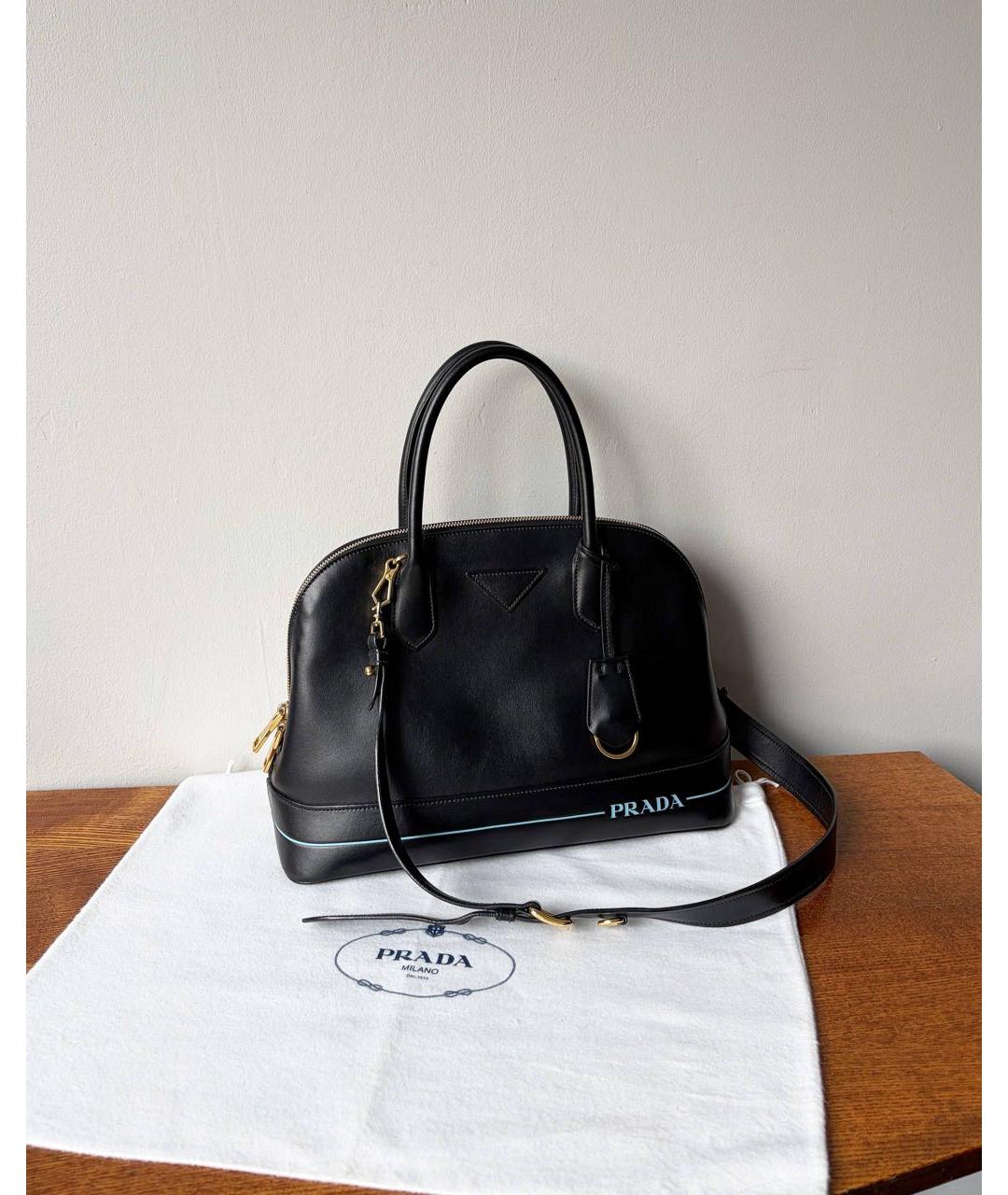 PRADA Черная кожаная сумка через плечо, фото 9
