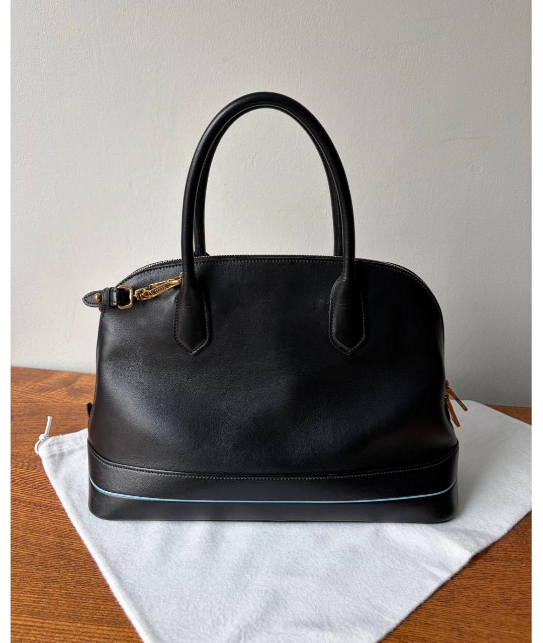 PRADA Черная кожаная сумка через плечо, фото 4