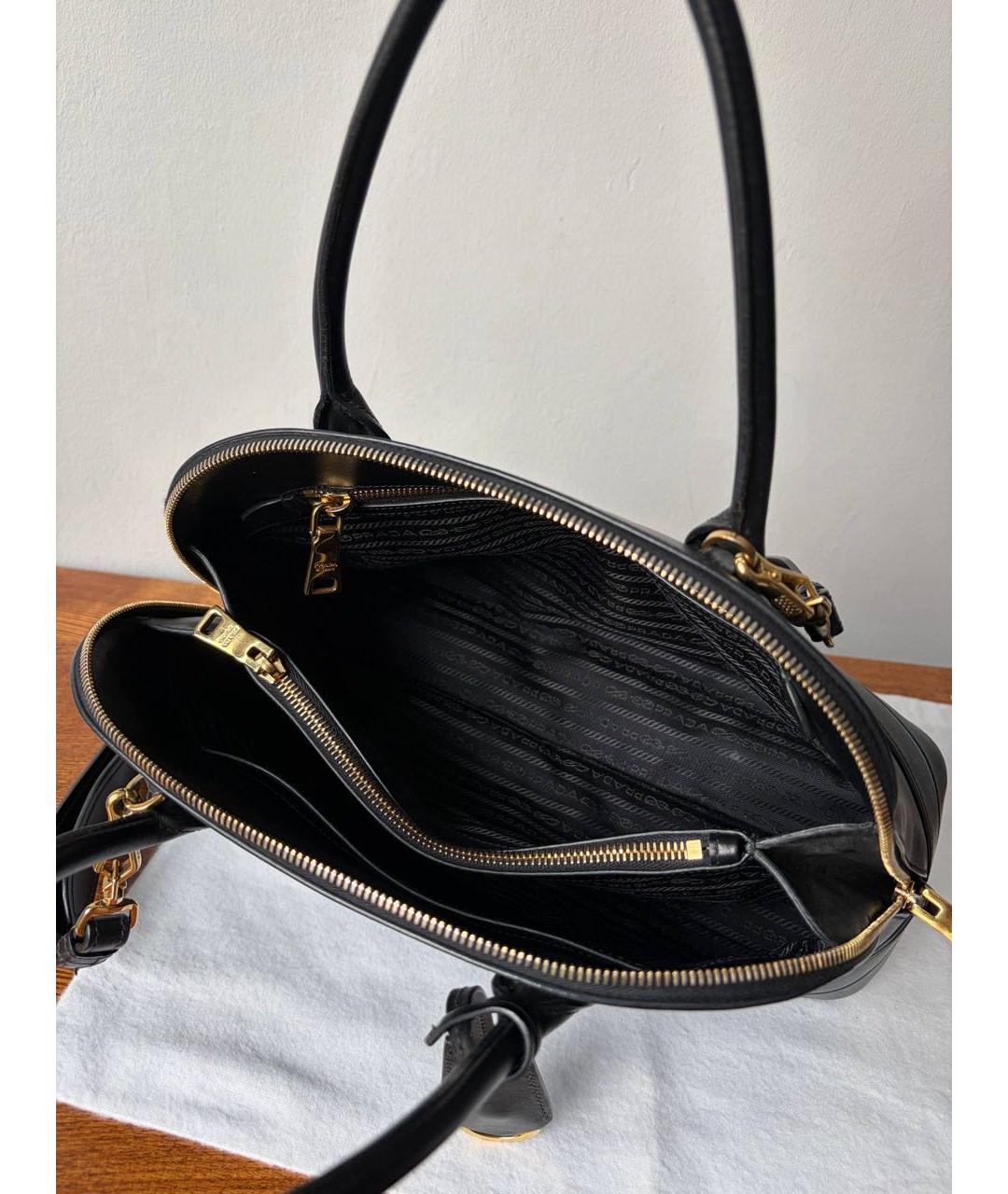 PRADA Черная кожаная сумка через плечо, фото 8