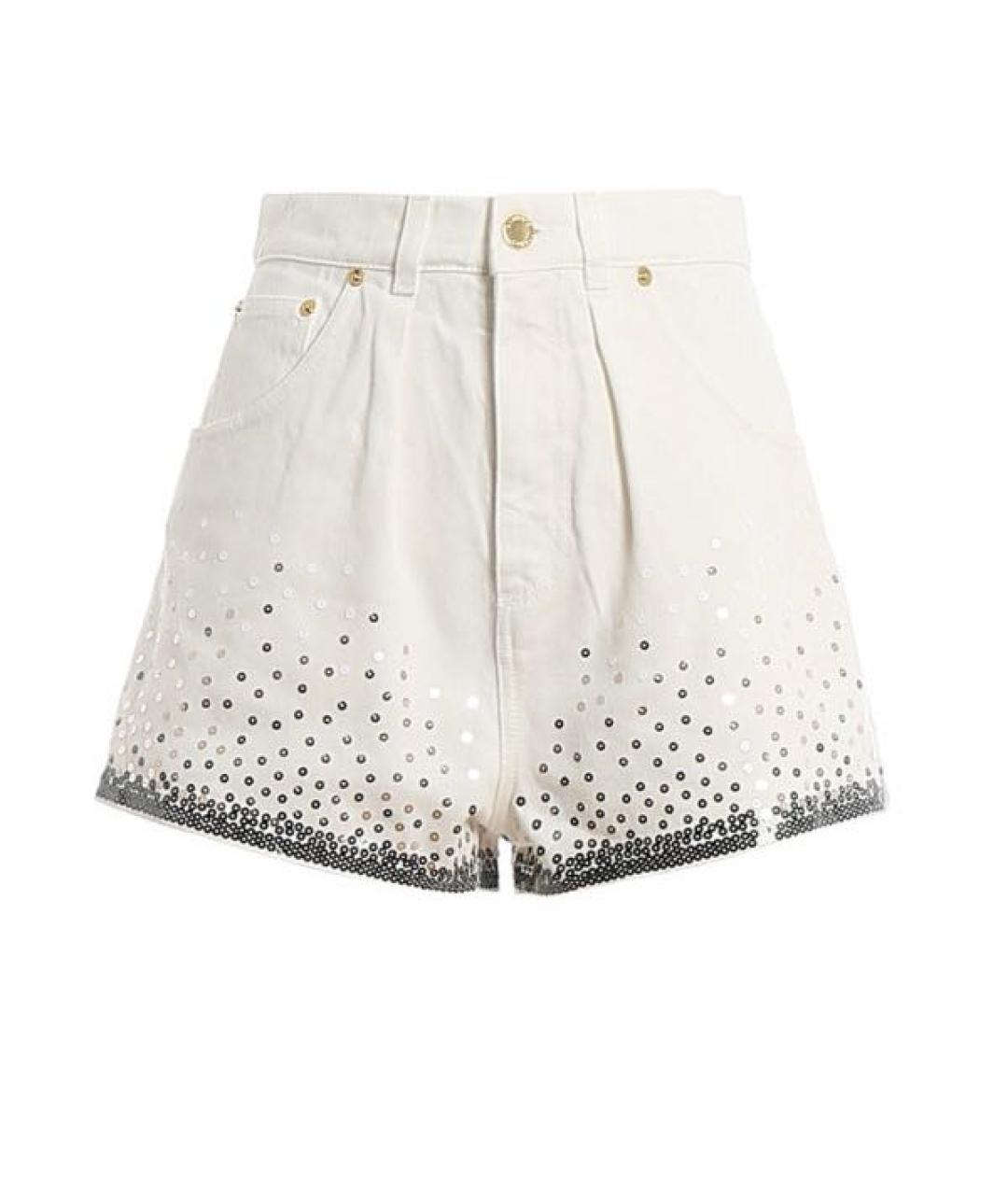 ALBERTA FERRETTI Белые хлопко-эластановые шорты, фото 1