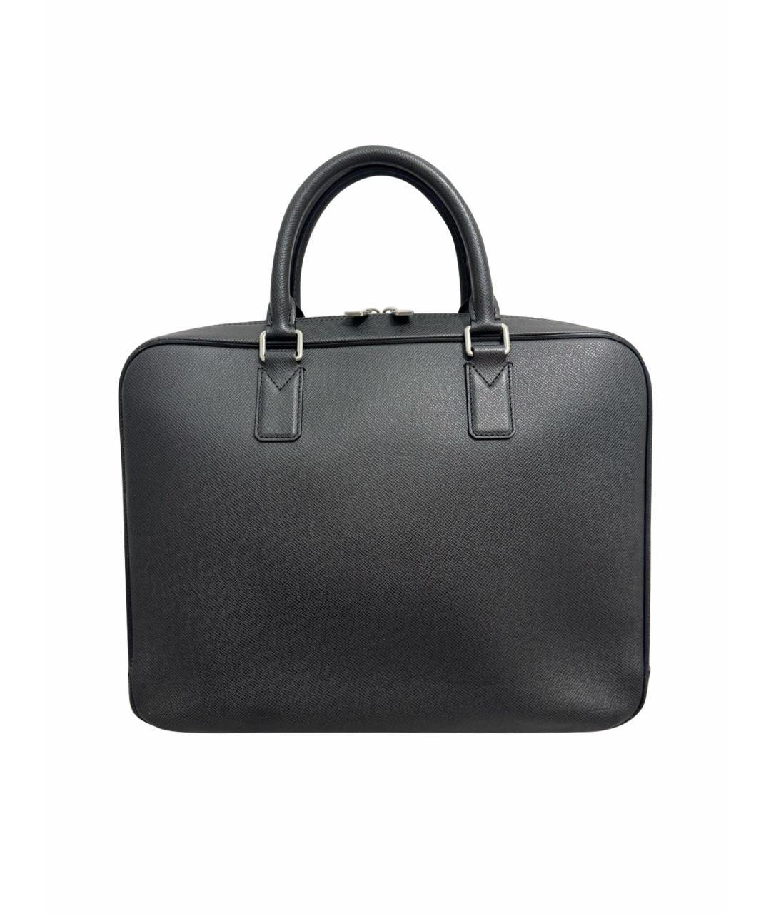 LOUIS VUITTON Черный кожаный портфель, фото 1