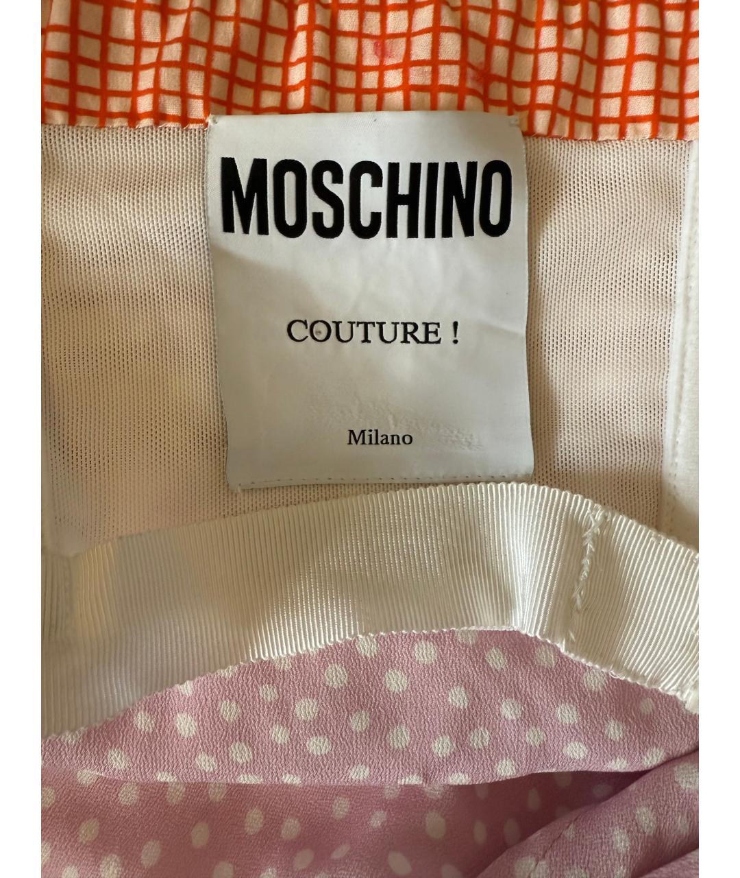 MOSCHINO Мульти хлопковое коктейльное платье, фото 4