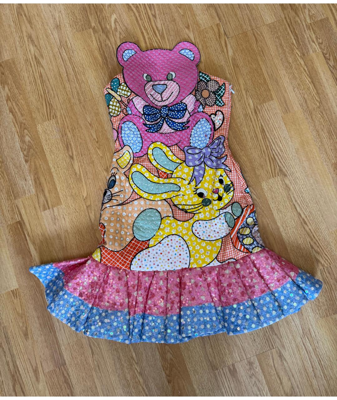 MOSCHINO Мульти хлопковое коктейльное платье, фото 2