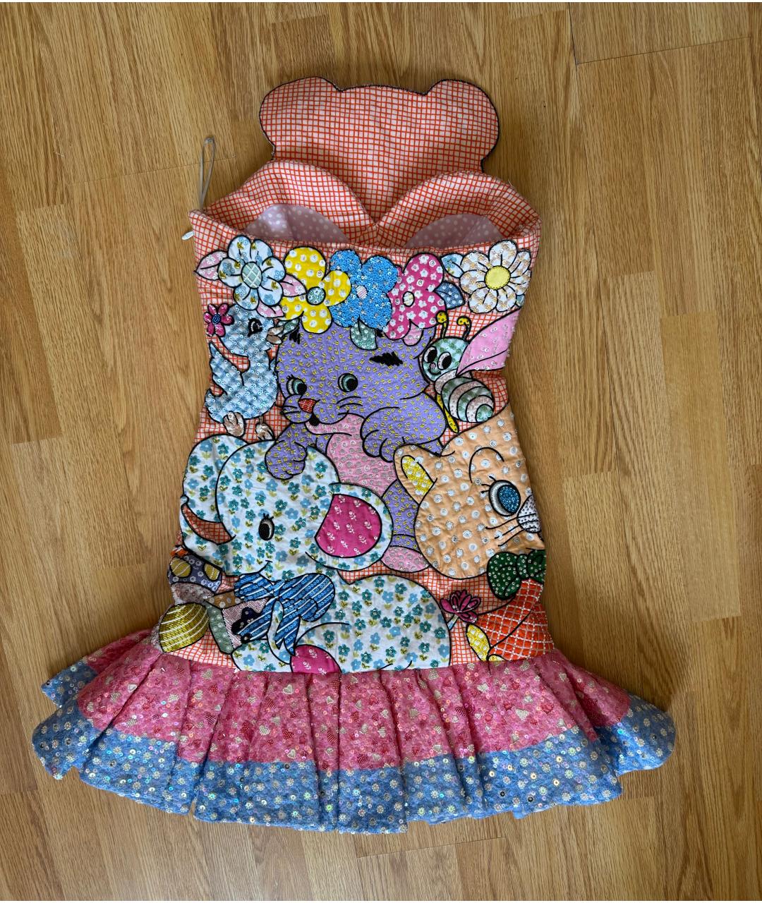 MOSCHINO Мульти хлопковое коктейльное платье, фото 3