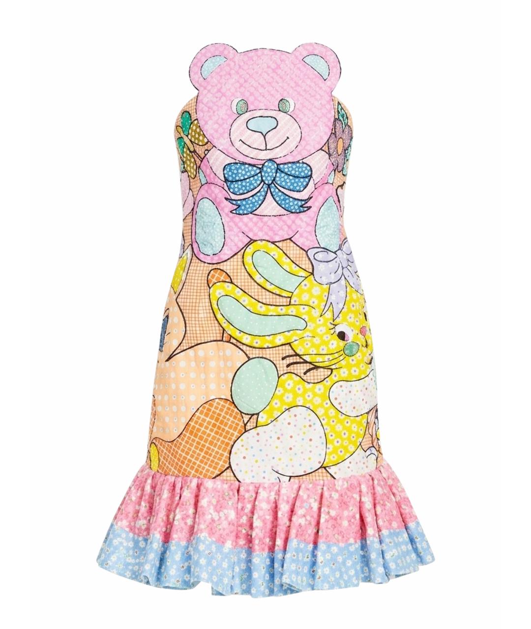 MOSCHINO Мульти хлопковое коктейльное платье, фото 1