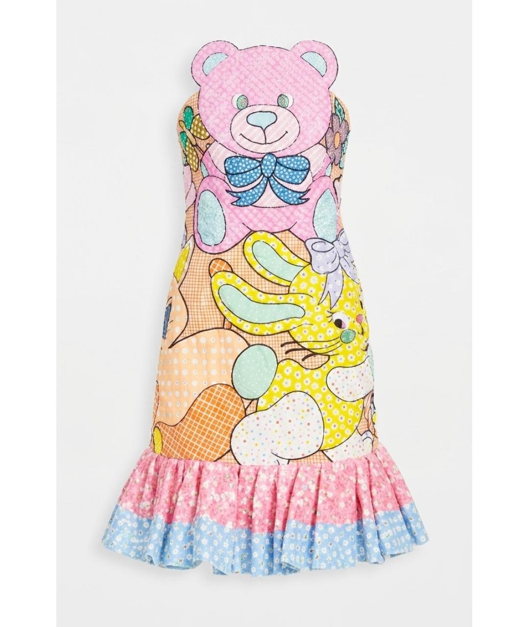 MOSCHINO Мульти хлопковое коктейльное платье, фото 8