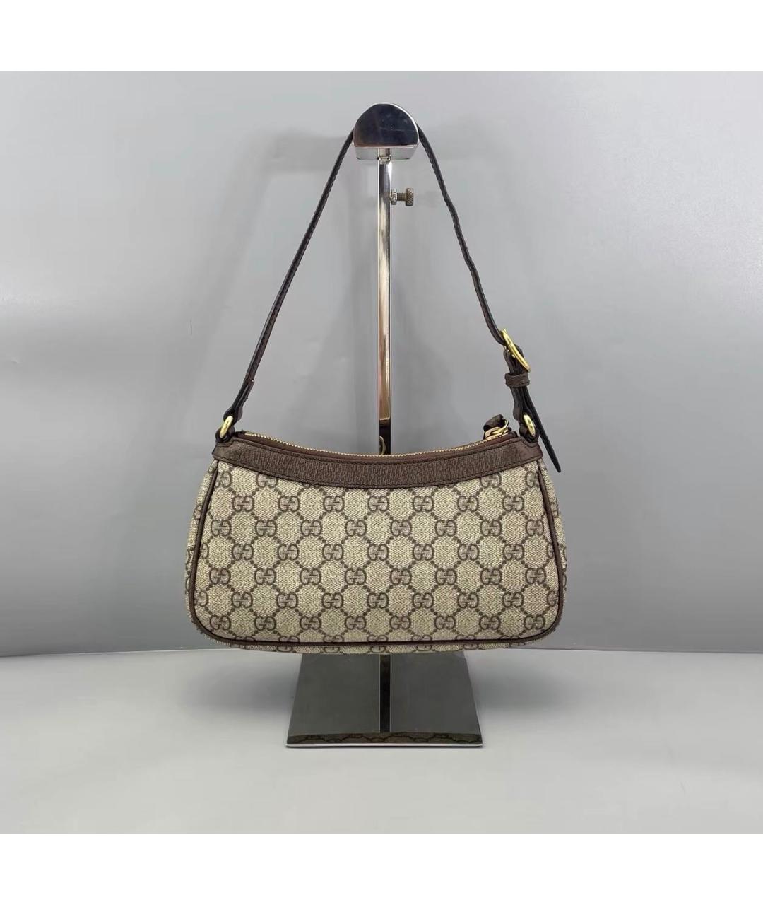 GUCCI Коричневая кожаная сумка с короткими ручками, фото 2