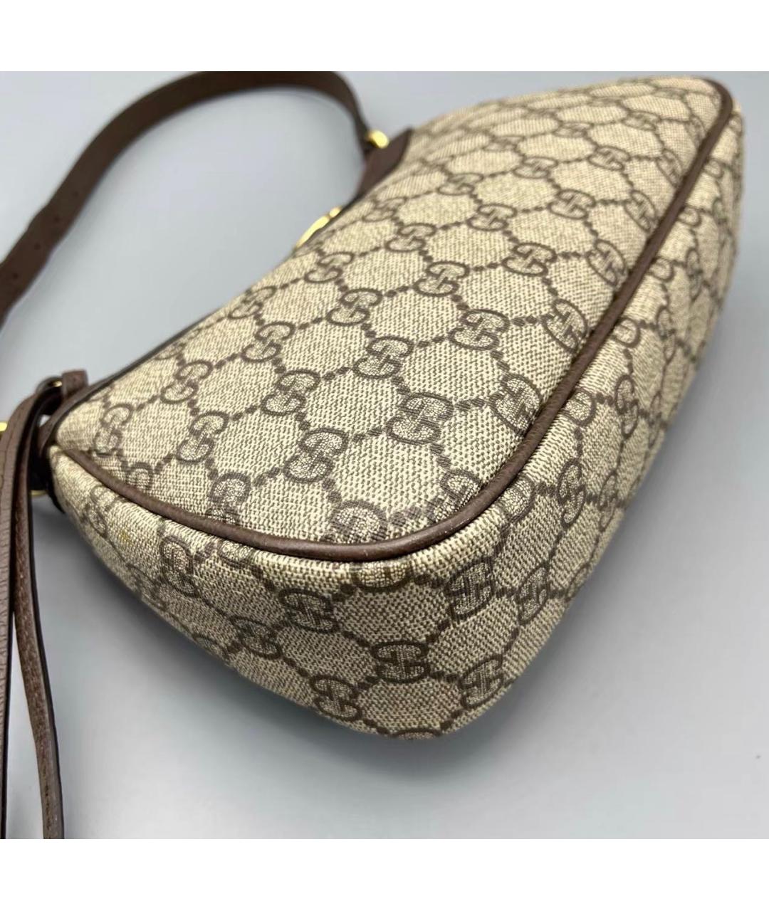 GUCCI Коричневая кожаная сумка с короткими ручками, фото 7