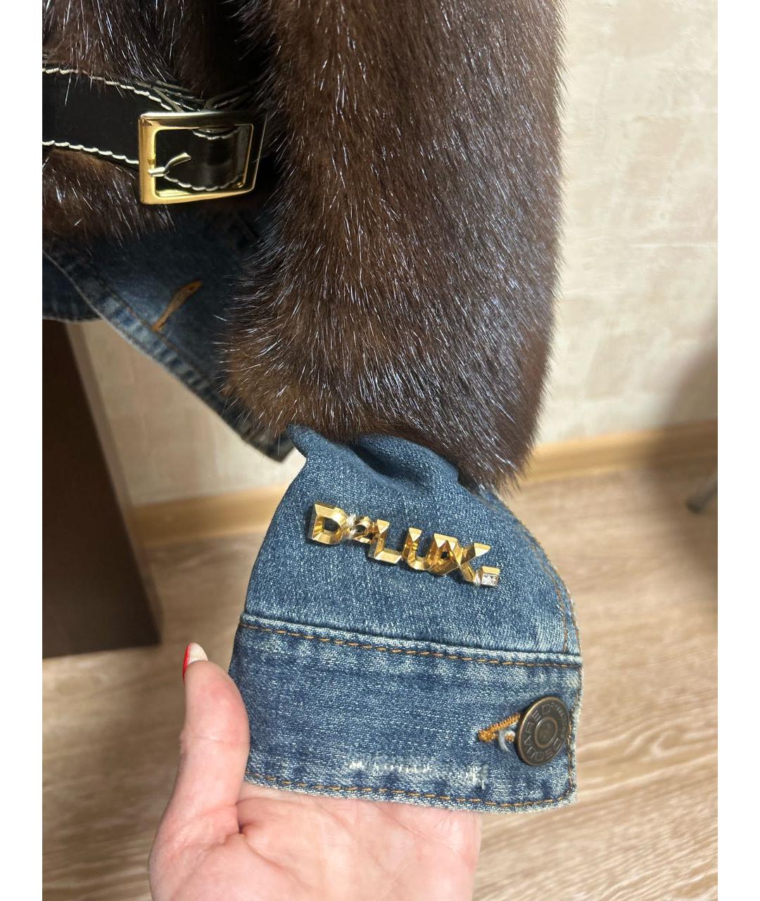 DSQUARED2 Коричневая меховая куртка, фото 4