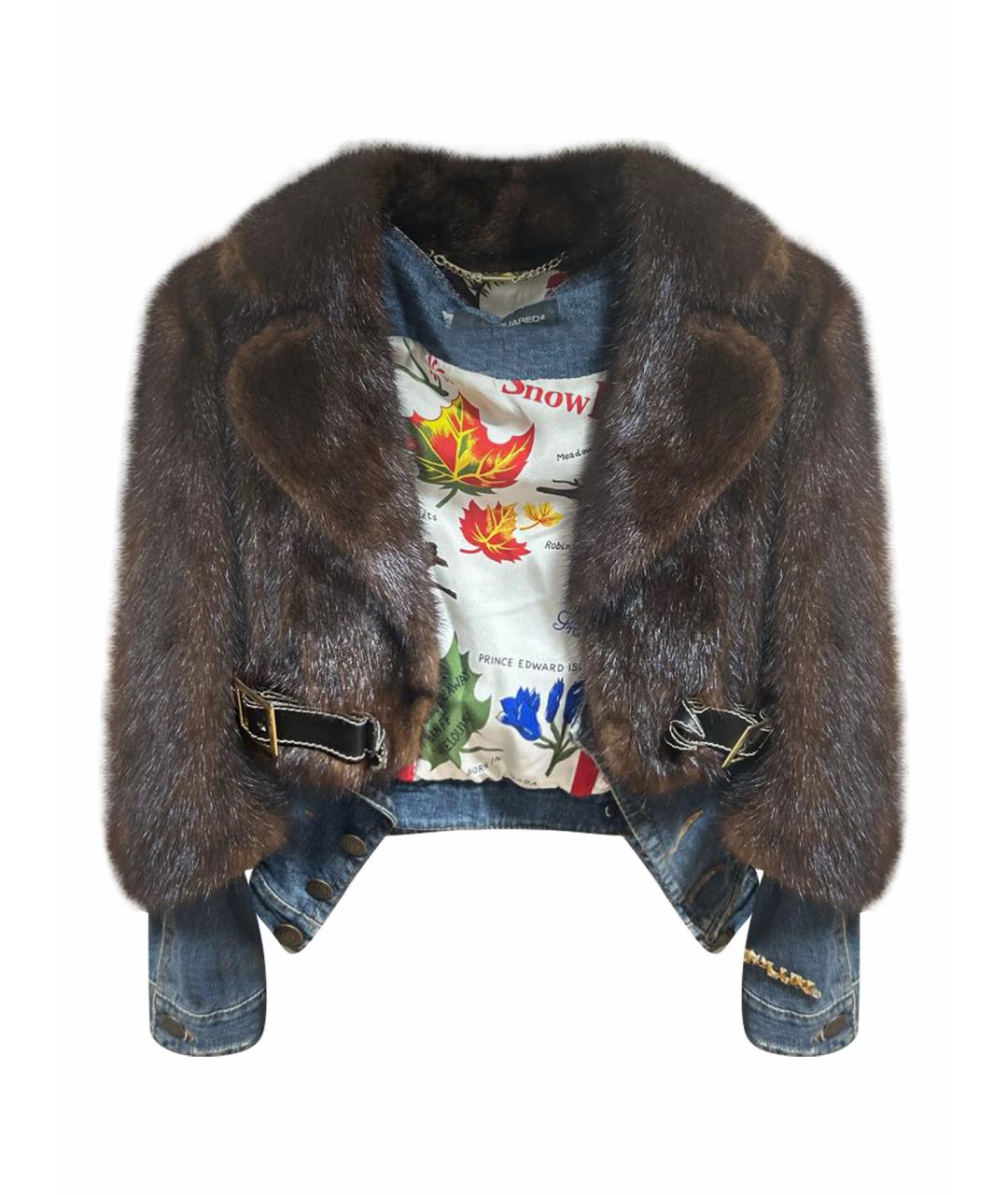 DSQUARED2 Коричневая меховая куртка, фото 1
