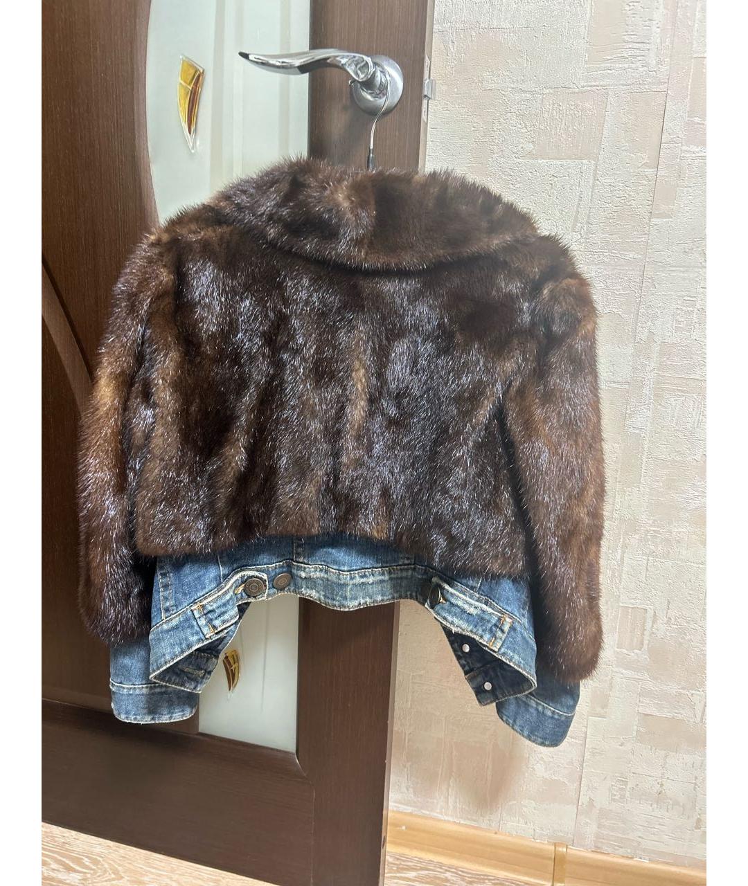 DSQUARED2 Коричневая меховая куртка, фото 2