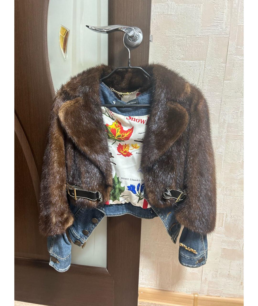 DSQUARED2 Коричневая меховая куртка, фото 5