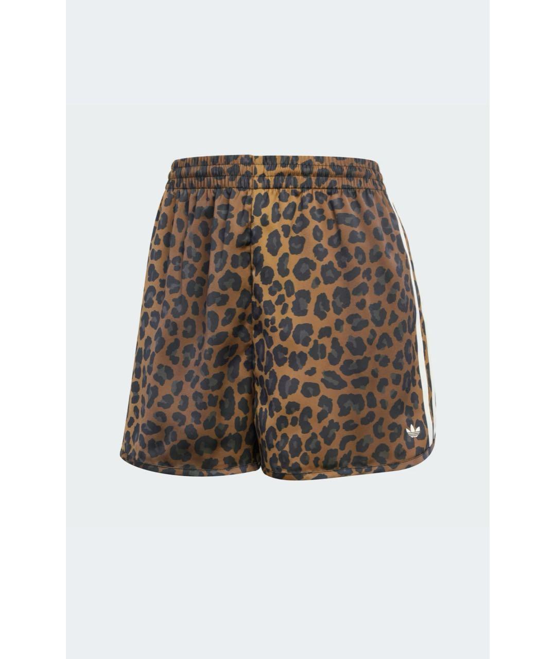 ADIDAS Коричневые полиэстеровые спортивные брюки и шорты, фото 5