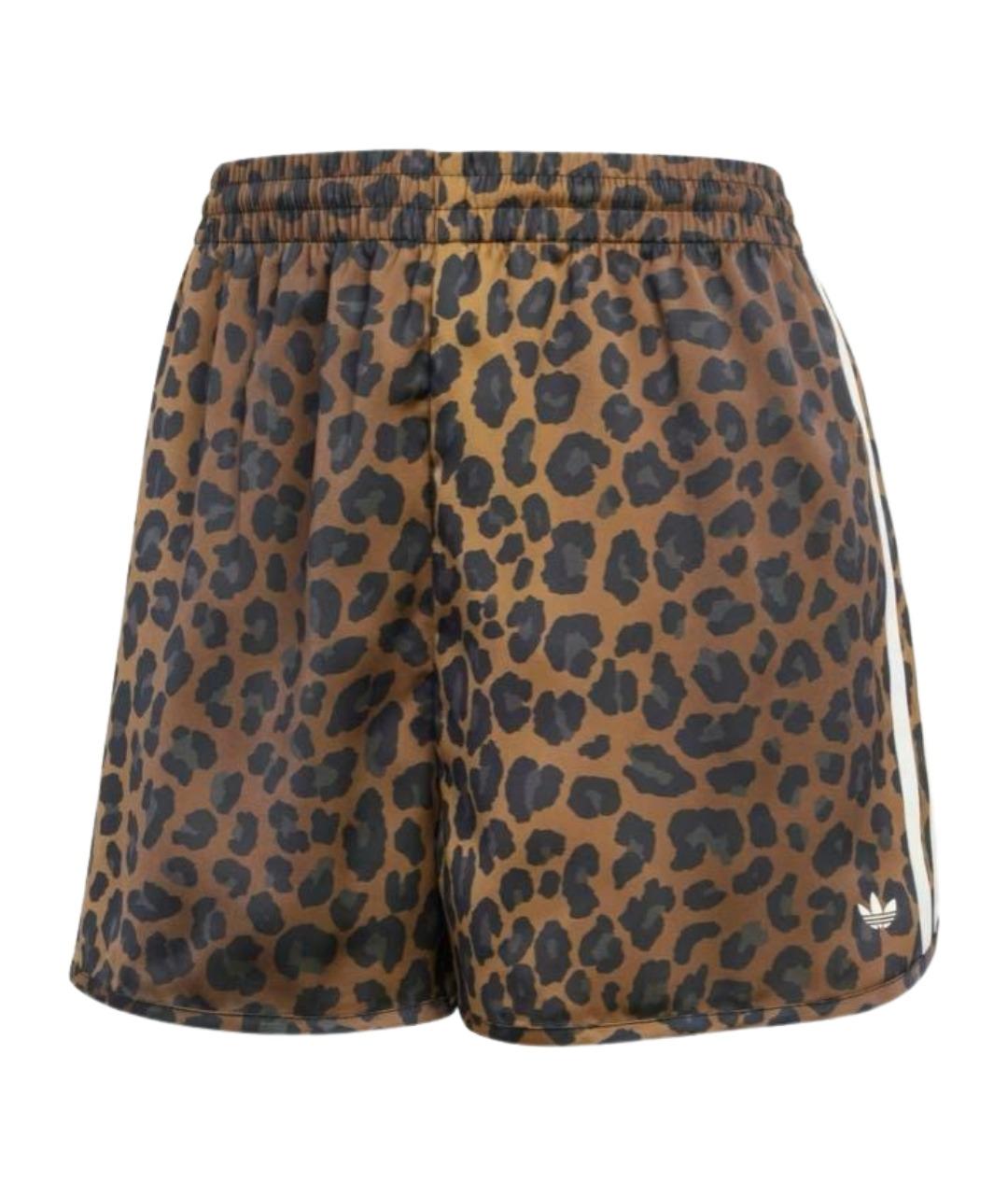 ADIDAS Коричневые полиэстеровые спортивные брюки и шорты, фото 1