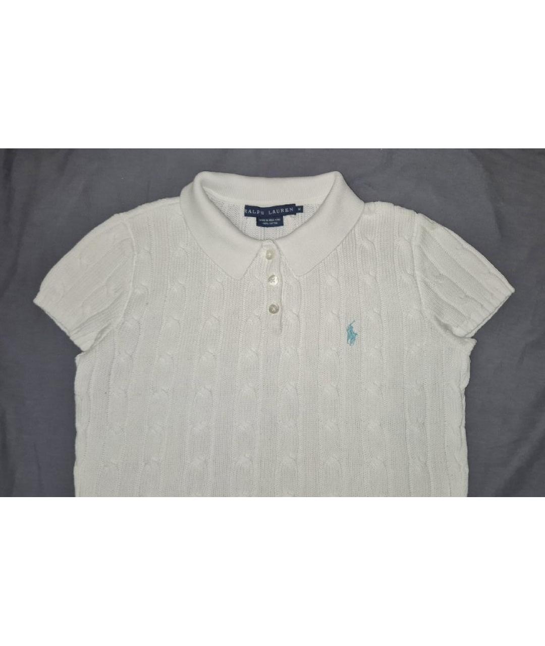 RALPH LAUREN Белый хлопковый джемпер / свитер, фото 5