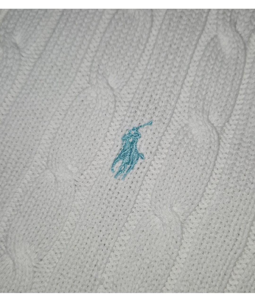 RALPH LAUREN Белый хлопковый джемпер / свитер, фото 4