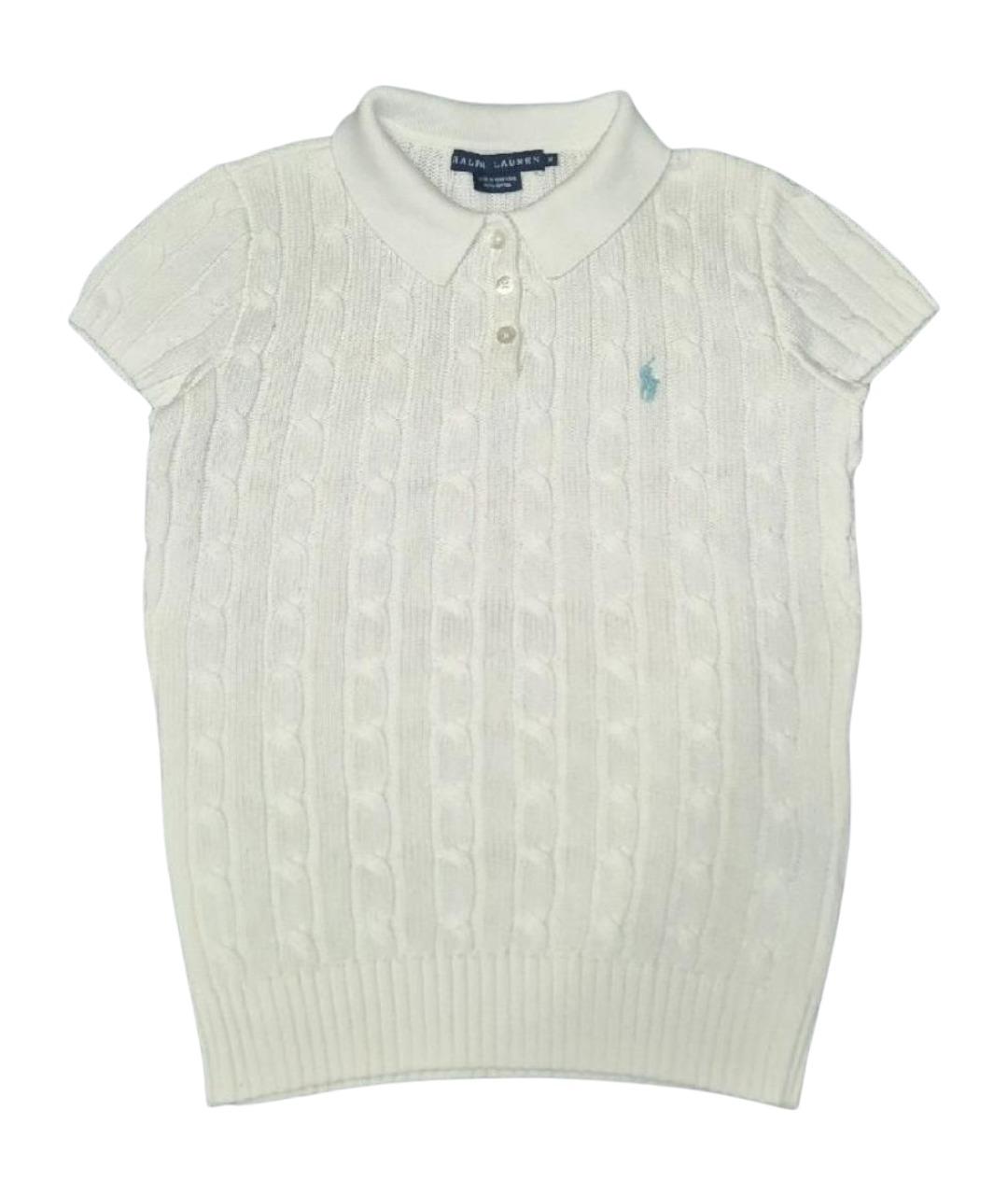RALPH LAUREN Белый хлопковый джемпер / свитер, фото 1