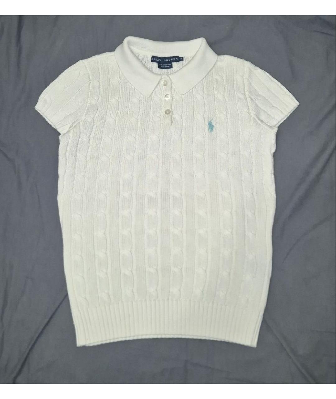 RALPH LAUREN Белый хлопковый джемпер / свитер, фото 10