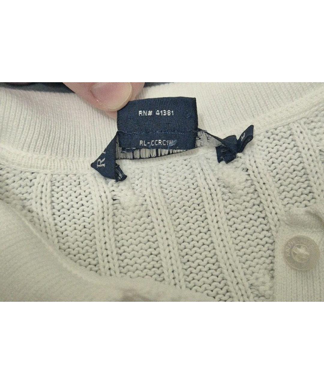 RALPH LAUREN Белый хлопковый джемпер / свитер, фото 9