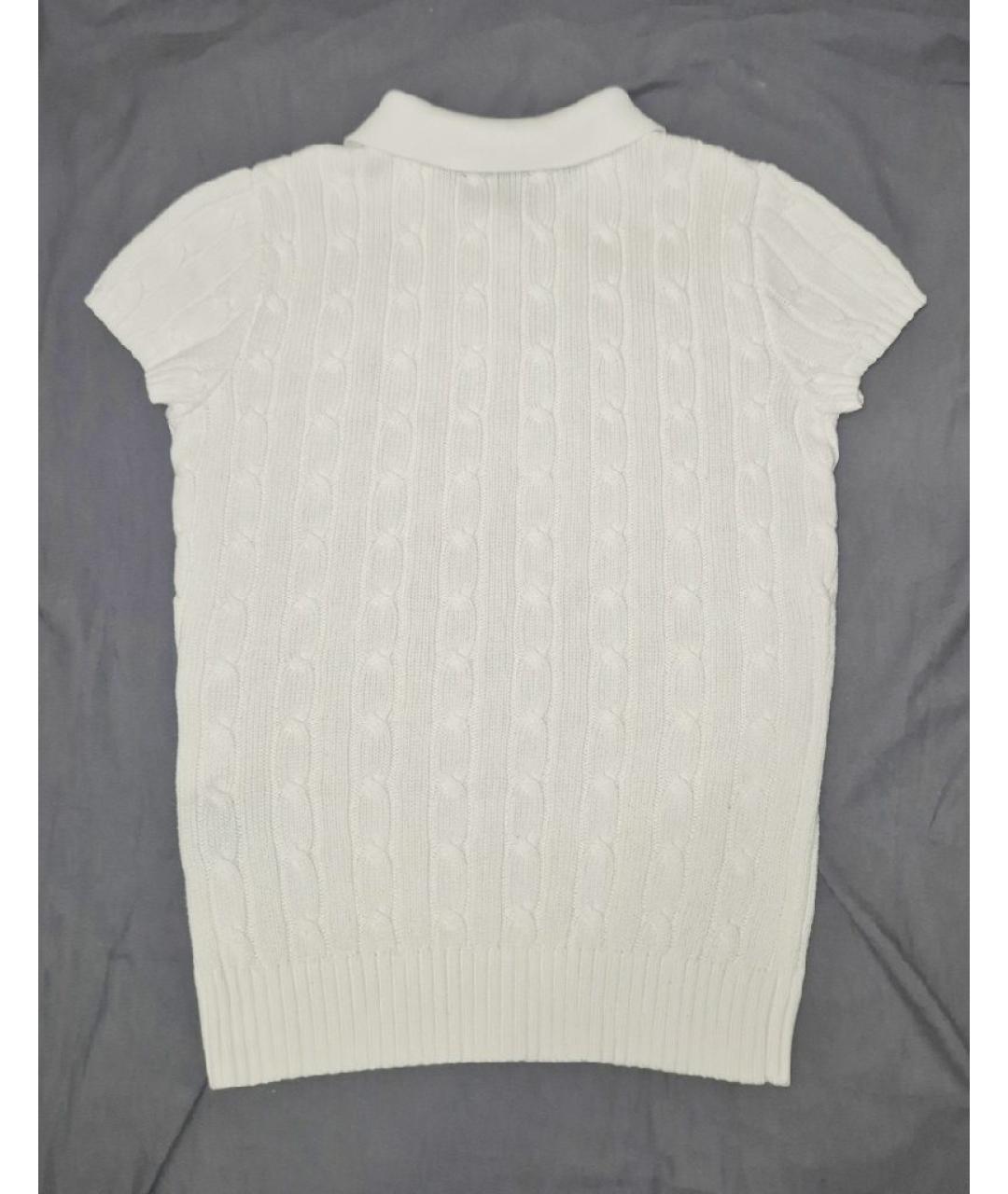 RALPH LAUREN Белый хлопковый джемпер / свитер, фото 2