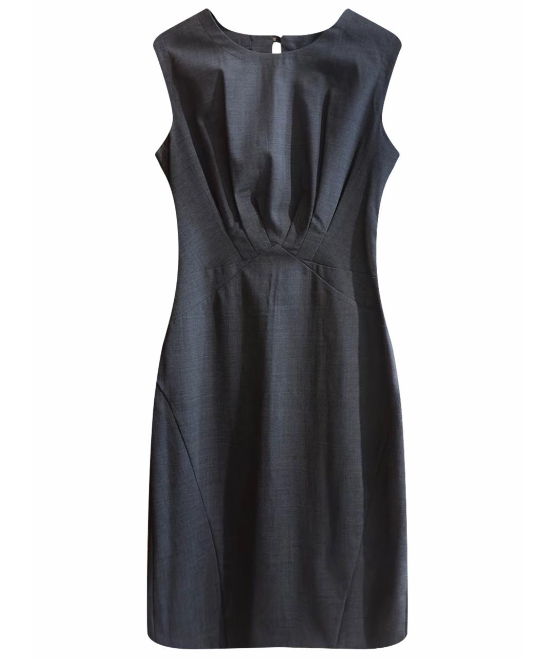 ERMANNO SCERVINO Антрацитовое шерстяное платье, фото 1