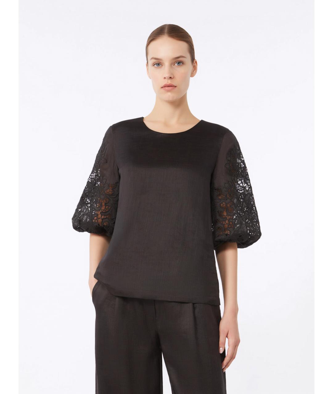 MAX MARA STUDIO Черная блузы, фото 3